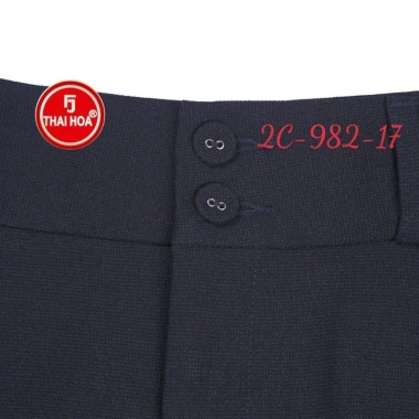 Quần tây nữ Thái Hòa 9 tấc lưng cao 2 ly chìm màu đen - Giá chỉ 259.000 VNĐ