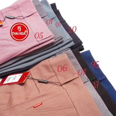 Quần tây nữ Thái Hòa 9 tấc lưng cao 2 ly chìm màu đen - Giá chỉ 259.000 VNĐ