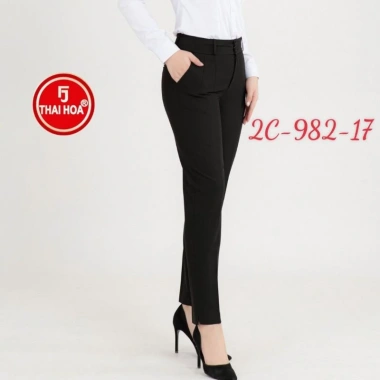 Quần tây nữ Thái Hòa 9 tấc lưng cao 2 ly chìm màu đen - Giá chỉ 259.000 VNĐ 10 Quần tây nữ Thái Hòa 9 tấc lưng cao 2 ly chìm màu đen - Giá chỉ 259.000 VNĐ 10