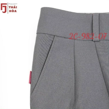 Quần tây nữ Thái Hòa 9 tấc lưng cao 2 ly chìm màu xám Giá chỉ 259k 4