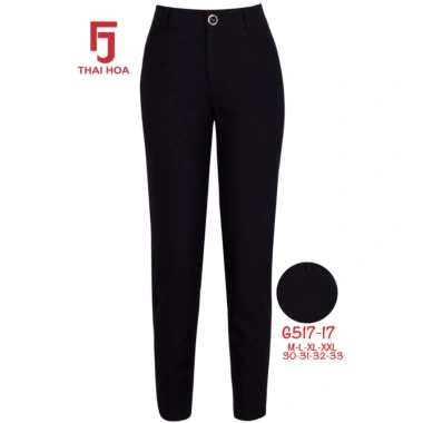 Quần tây nữ Thái Hòa lưng cao ống ôm kaki mềm co giãn - Giá chỉ 269.000đ