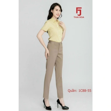 Quần tây nữ Thái Hòa lưng cao vải đẹp dáng dài phủ gót - Giá ưu đãi 299k 7 Quần tây nữ Thái Hòa lưng cao vải đẹp dáng dài phủ gót - Giá ưu đãi 299k 7