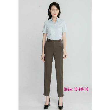 Quần tây nữ Thái Hòa lưng cao vải đẹp dáng dài phủ gót - Giá ưu đãi 299k 9 Quần tây nữ Thái Hòa lưng cao vải đẹp dáng dài phủ gót - Giá ưu đãi 299k 9