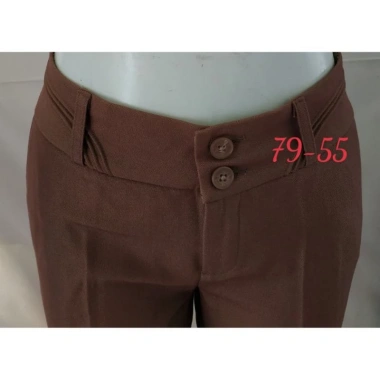 Quần Tây Nữ Thái Hòa Nâu Vải Dày Đứng Form Mã 79 - Giá 259k Giảm Sốc 2