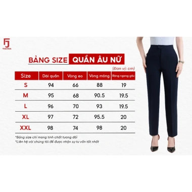 Quần tây nữ Thái Hòa rayon spandex ống đứng phong cách công sở - Giá 396.000đ