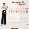 Quần tây nữ Vitex ống rộng lưng cao vải tuyết mưa đen, cài nút, túi sườn công sở 2