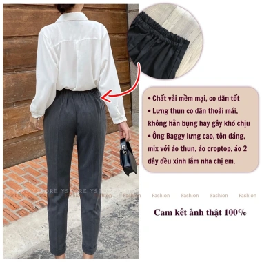 Quần tây ống đứng lưng cao công sở nữ, vải cao cấp tôn dáng, giá chỉ 199.000₫ 4