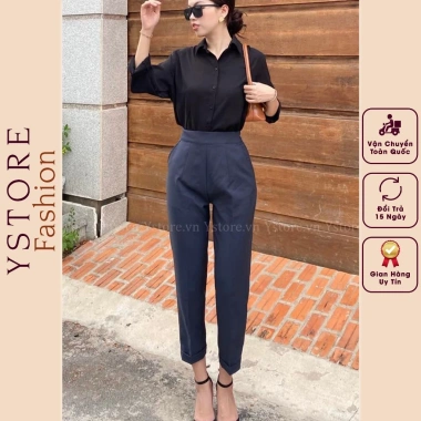 Quần tây ống đứng lưng cao công sở nữ, vải cao cấp tôn dáng, giá chỉ 199.000₫ 8