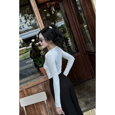Quần Tây Ống Đứng Lưng Cao Vải Chéo Hàn Đen Dày Dặn Không Li Trước Đủ Size 370k