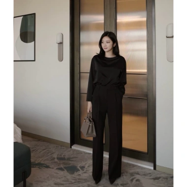 Quần Tây Ống Đứng Ôm Đùi Nhẹ Lưng Cao 103cm - Phong Cách Hàn Quốc, Nhiều Màu, Đủ Size, Giá 360k