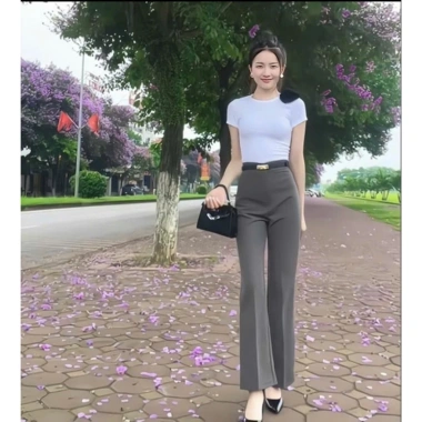 Quần tây ống loe bigsize 40-75kg công sở nữ lưng cao tôn dáng dễ phối đồ 103.200₫