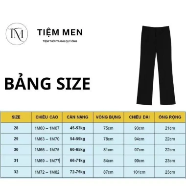 Quần tây ống loe nam phong cách Hàn Quốc sang trọng - Giá ưu đãi 179.000₫ TIỆM MEN 098