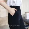 Quần tây ông rộng cạp cao nữ, vải dày đen, dáng suông dài, phù hợp học sinh công sở 7