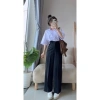 Quần tây ống rộng lưng cao dài dáng công sở màu đen vải mềm cạp cao, giá ưu đãi 69.000₫ 2
