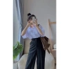 Quần tây ống rộng lưng cao dài dáng công sở màu đen vải mềm cạp cao, giá ưu đãi 69.000₫ 6