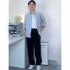 Quần Tây Ống Rộng Nam GUSSET QN03 Vải Tuyết Mưa Co Dãn Cạp Sau Chun Thoải Mái 179.000đ 4