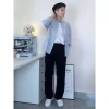 Quần Tây Ống Rộng Nam GUSSET QN03 Vải Tuyết Mưa Co Dãn Cạp Sau Chun Thoải Mái 179.000đ 5