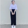 Quần tây ống rộng nữ cạp cao dài đen - Học sinh & công sở, giảm còn 83k 2