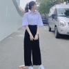 Quần tây ống rộng nữ cạp cao dài đen - Học sinh & công sở, giảm còn 83k 3