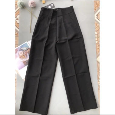Quần tây ống rộng nữ cạp cao dài đen - Học sinh & công sở, giảm còn 83k 4 Quần tây ống rộng nữ cạp cao dài đen - Học sinh & công sở, giảm còn 83k 4