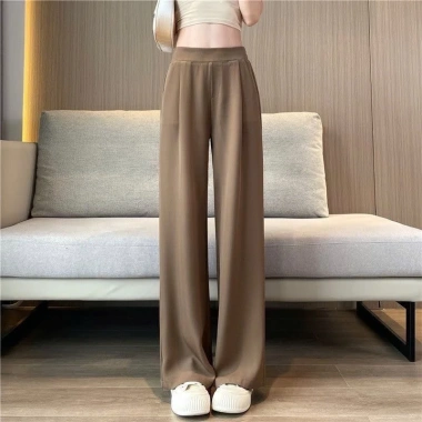 Quần tây ống rộng nữ công sở cạp lưng cao, dáng suông dài, chất vải dày dặn, giảm giá 102.000₫ 2