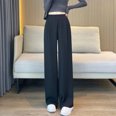 Quần tây ống rộng nữ công sở cạp lưng cao, dáng suông dài, chất vải dày dặn, giảm giá 102.000₫ 4