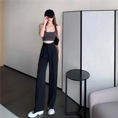 Quần tây ống rộng nữ lưng cao che khuyết điểm, Tuyết mưa loại 1, dài 100cm, giá ưu đãi 77.983₫ 6 Quần tây ống rộng nữ lưng cao che khuyết điểm, Tuyết mưa loại 1, dài 100cm, giá ưu đãi 77.983₫ 6