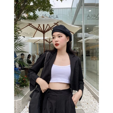 Quần tây ống rộng Ulzzang độc quyền CubedLemon thắt dây 1 bên - 131.864₫ 4