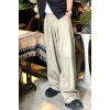 Quần Tây Ống Rộng YOSY Xếp Ly Cạp Cao Dây Chỉnh Eo Unisex - ZooZoo Clothing 8
