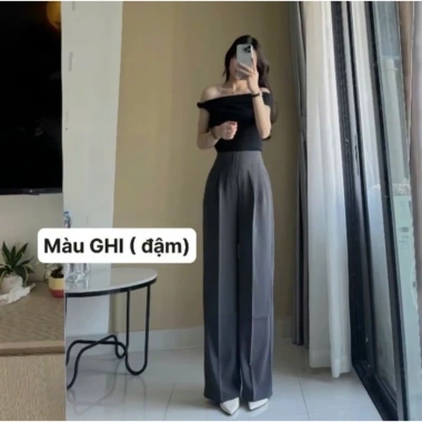 Quần Tây Ống Suông Cạp Liền Gold Mỹ, Khóa Sườn, Chất Mềm, Lưng Cao Rũ, Tôn Dáng 165k