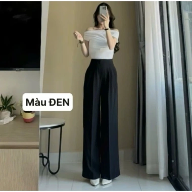 Quần Tây Ống Suông Cạp Liền Gold Mỹ, Khóa Sườn, Chất Mềm, Lưng Cao Rũ, Tôn Dáng 165k