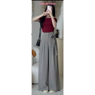 Quần Tây Ống Suông Cột Nơ Siêu Xinh Lưng Cao Tôn Eo Tôn Dáng Mẫu Hot 2.025 149k 6