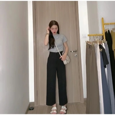 Quần Tây Ống Suông Gol Nhật người nấm lùn - Lưng cao, mát mẻ, không nhăn M868 - 126.000₫