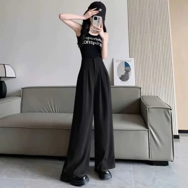 Quần tây ống suông khóa sườn vải gold lưng cao tôn dáng, giảm giá 299k - Outfit đi học làm việc 3 Quần tây ống suông khóa sườn vải gold lưng cao tôn dáng, giảm giá 299k - Outfit đi học làm việc 3