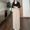 Quần tây ống suông khóa sườn vải gold lưng cao tôn dáng, giảm giá 299k - Outfit đi học làm việc 5