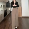 Quần tây ống suông khóa sườn vải gold lưng cao tôn dáng, giảm giá 299k - Outfit đi học làm việc 6