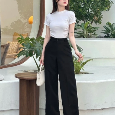 Quần Tây Ống Suông Lưng Cao Nữ FMSTYLE - Tôn Dáng Chuẩn Công Sở, Giá chỉ 149.000₫