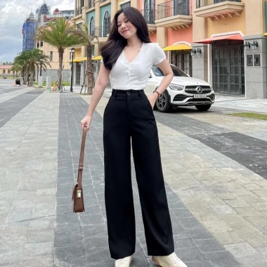 Quần Tây Ống Suông Lưng Cao Nữ FMSTYLE - Tôn Dáng Chuẩn Công Sở, Giá chỉ 149.000₫
