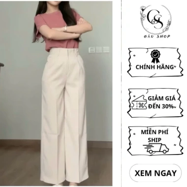 Quần Tây Ống Suông Nấm Lùn Dưới 1m55 Chất Gold Nhật Lưng Cao Tôn Dáng 90-93cm