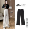 Quần Tây Ống Suông QIIEN Nữ Lưng Cao Ống Rộng Kéo Khoá Trước Mã H82 Ưu Đãi 142k 2