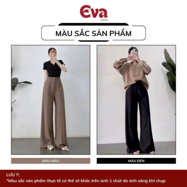 Quần tây ống suông rộng 1 ly Bigsize vải Gold Nhật lưng cao công sở FB13 EVA Giá ưu đãi 229k 5