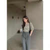Quần tây suông dài ống rộng nữ công sở cạp cao chất liệu trượt hàn 4 màu, giá 354.200đ 4