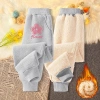 Quần thể thao bé gái lông cừu mùa đông ấm áp, in hoa Unisex – Giá 210.000 VNĐ 5