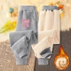 Quần thể thao bé gái lông cừu mùa đông ấm áp, in nơ Unisex - Giá chỉ 210.000₫ 6