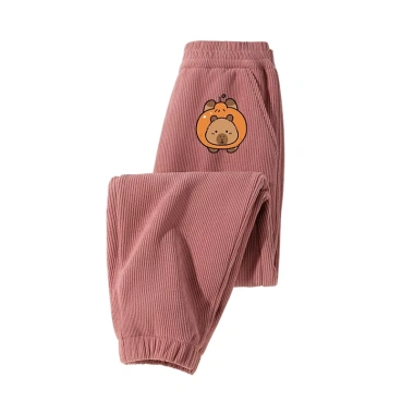Quần Thể Thao Bé Gái Nhung Kẻ Mùa Đông Ấm Áp In Capybara Unisex Giảm Giá Đến 250k 7