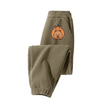 Quần Thể Thao Bé Gái Nhung Kẻ Mùa Đông Ấm Áp In Capybara Unisex Giảm Giá Đến 250k 10