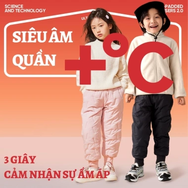 Quần thể thao bé trai HKAM lông cừu mùa đông giữ ấm không thấm nước, màu trơn, giá ưu đãi 270.000₫