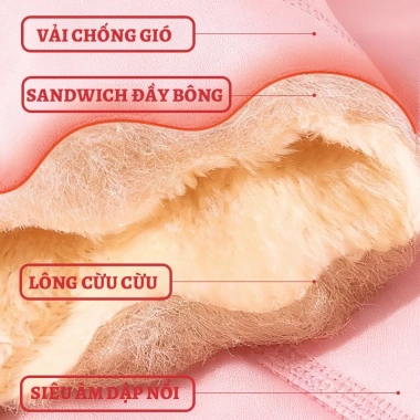 Quần thể thao bé trai HKAM lông cừu mùa đông giữ ấm không thấm nước, màu trơn, giá ưu đãi 270.000₫