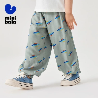 Quần trẻ em Minibala mùa hè thoáng khí dài, phù hợp bé gái và bé trai, giá ưu đãi 2