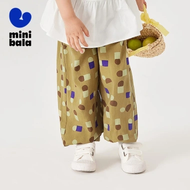 Quần trẻ em Minibala mùa hè thoáng khí dài, phù hợp bé gái và bé trai, giá ưu đãi 5